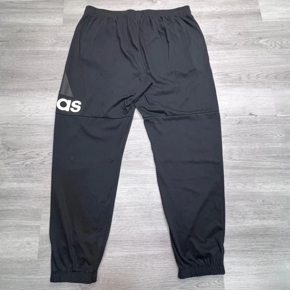 Adidas Mens Essentials French Terry Tapered Cuff Logo Pants Black 2XL GK8988
